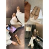 Super soft water-washed horse skin grape mom style French retro bow shallow opening single shoes, versatile ballet flat shoes for women Item Picture